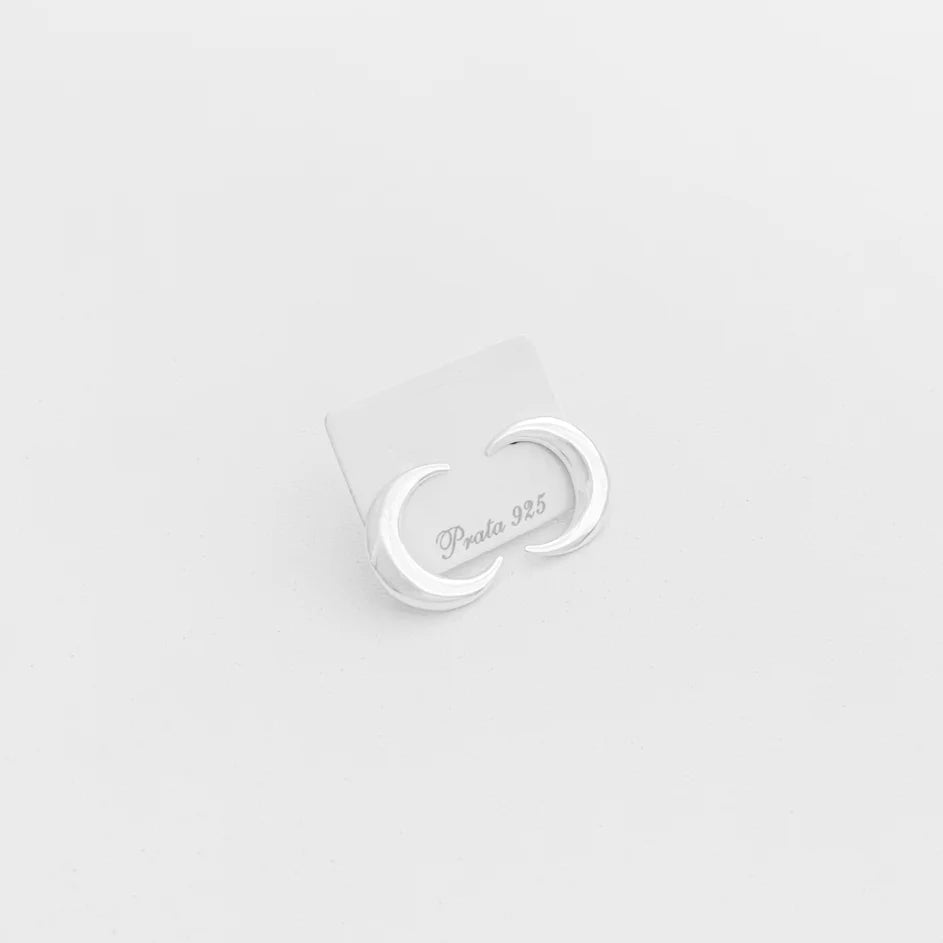 Brinco Meia Lua Abaulada Lisa