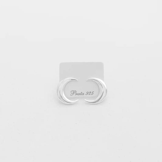 Brinco Meia Lua Abaulada Lisa