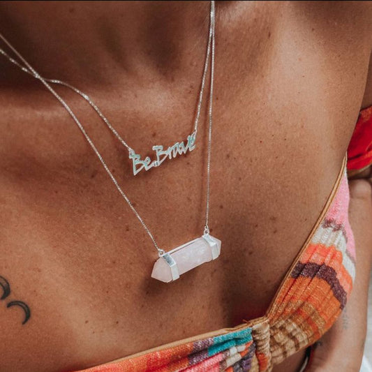 Gargantilha  "BE.BRAVE" - 40cm